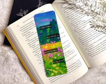 Secret Gardens Bookmark | Handmade Bookmarks | Laminated | Gift for Book Lovers, Pop Culture Merchandise