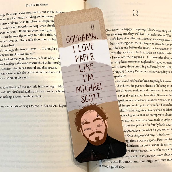 PM Me encanta el marcador de papel / Marcadores hechos a mano / Laminado / Accesorios para libros, Regalo de cultura pop / Regalos de libros, Música rap