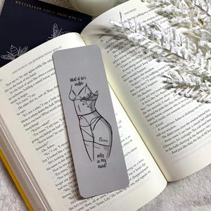 Written &quot;Mine&quot; Bookmark | Handmade Bookmarks | Laminated | Gift for Book Lovers, Pop Culture Merchandise