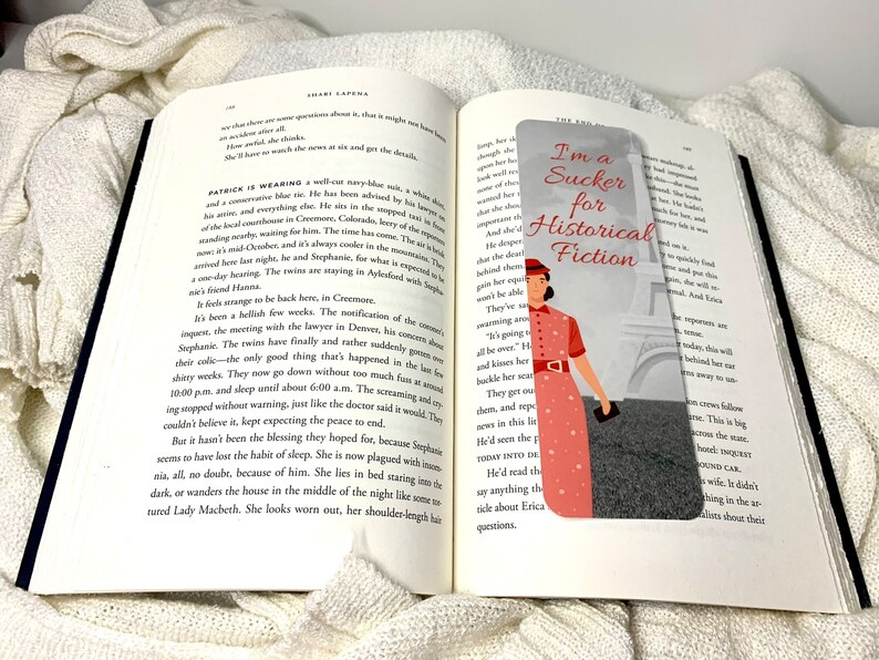 Historical Fiction Bookmark | Reader Gift, Paris Design image 2