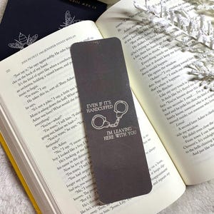 Handcuffed Bookmark | Handmade Bookmarks | Laminated | Gift for Book Lovers, Pop Culture Merchandise