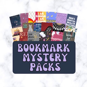 Bookmark Mystery Pack | Handmade Bookmarks | Laminated | Gifts for Readers and Book Lovers | Bookish Merch, Mystery Package, Surprise Order
