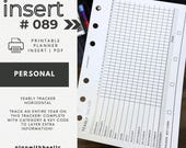 089 | Yearly Tracker w/ Category & Key Code Bar | Printable Planner Insert | PERSONAL | Plan With Bee | Instant Download