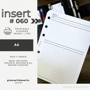 060 | Beachten Sie Es | Hinweis Einsätze | Druckbare Kalendereinlage | DIN A6 | Plan mit Biene | Sofortdownload