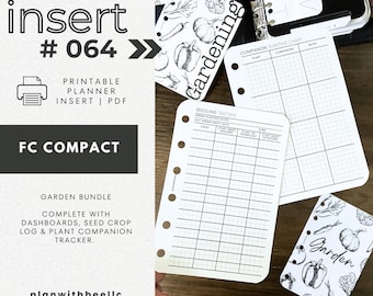 064 | Garden Bundle | Crop Companions & Seedling Tracker | Printable Planner Insert | FCC | Plan With Bee | Instant Download