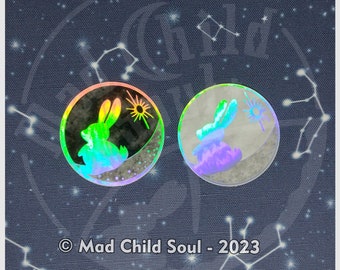 Bunny moon phase (holo) (stickers)