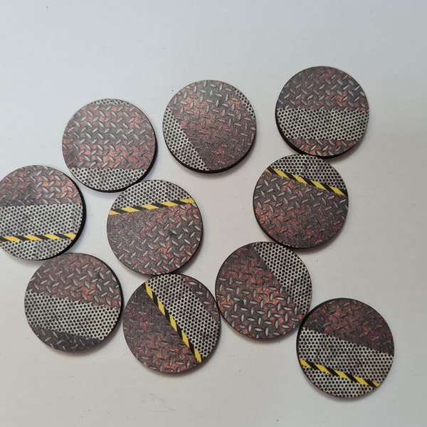 25mm MDF Round Bases 10 Printed