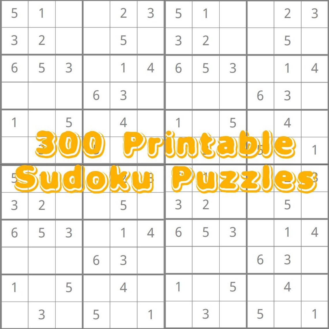 300 printable 6x6 sudoku puzzle grids with answer key