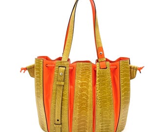 Ostrich Leather Racing Bag