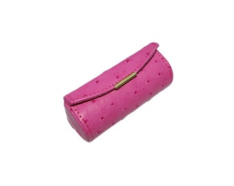 Genuine Ostrich Leather Lipstick Holders