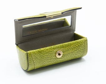 New York Ostrich Shin Leather Lipstick Holder