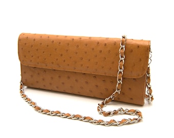 Karoo Genuine Ostrich Leather Clutch Bag