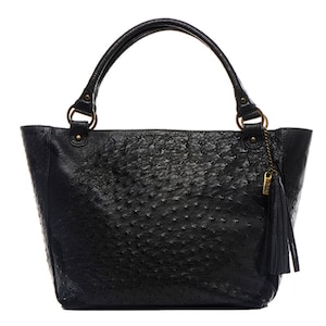 Karoo Genuine Ostrich Leather Tote Handbag