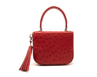 Genuine Ostrich Leather Cross Body Bag