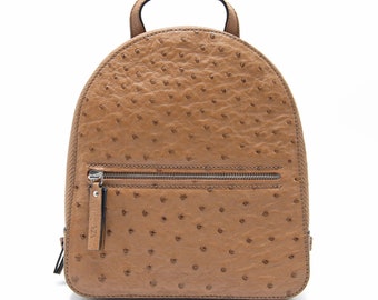 Ostrich Leather Desert Backpack