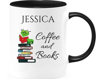 Bookworm Mug, Reader Gift, Book Club, Avid Reader Gift, Book Mug, Book Lover, Book Lover Gift, Book Worm, Books and Coffee