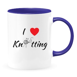 I Love Knitting, Knitting Coffee Mug, Knitting Gifts, Knitting Mug, Knitting Lover, Knit Mug, Knit Gifts, Gift for Mom, Gift for Her
