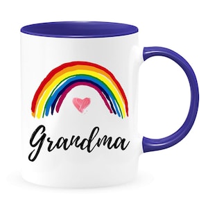 Grandma Rainbow 15 oz, Grandma Mug, New Grandma, New Grandma Gift, Best Grandma, Baby Birth Announcement, Gift for Grandma, Best Grandma