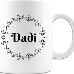 Dadi Coffee Mug - White, Desi Chai Mug, Chai Lover, Desi Gift, Chai Latte Mug