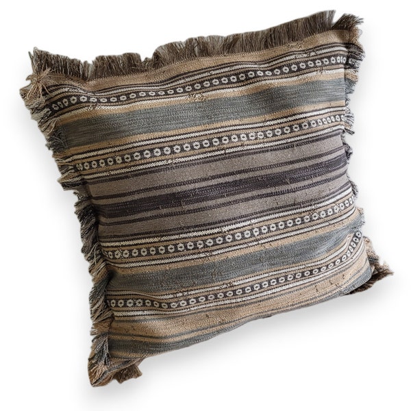 Boho Cushion cover - 50x50cm - living room - country house and Nomad style  - earthy colors