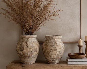 Terra Patina n. 76 - Vaso decorativo in terracotta - Altezza 37 cm