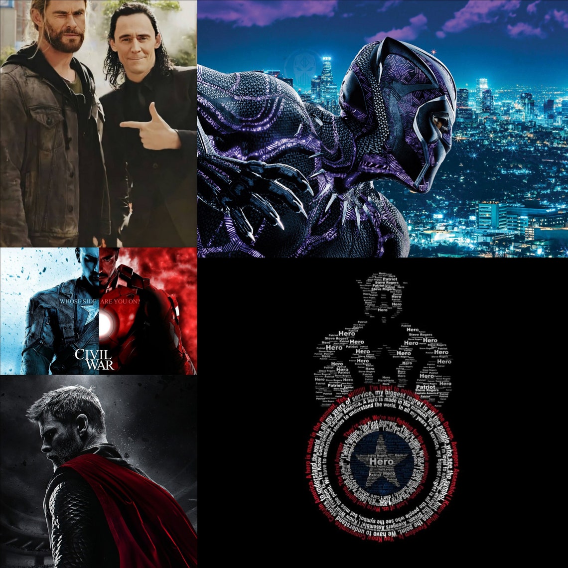 Marvel Wall Collage Kit Wall Decor Marvel Comics Art Etsy