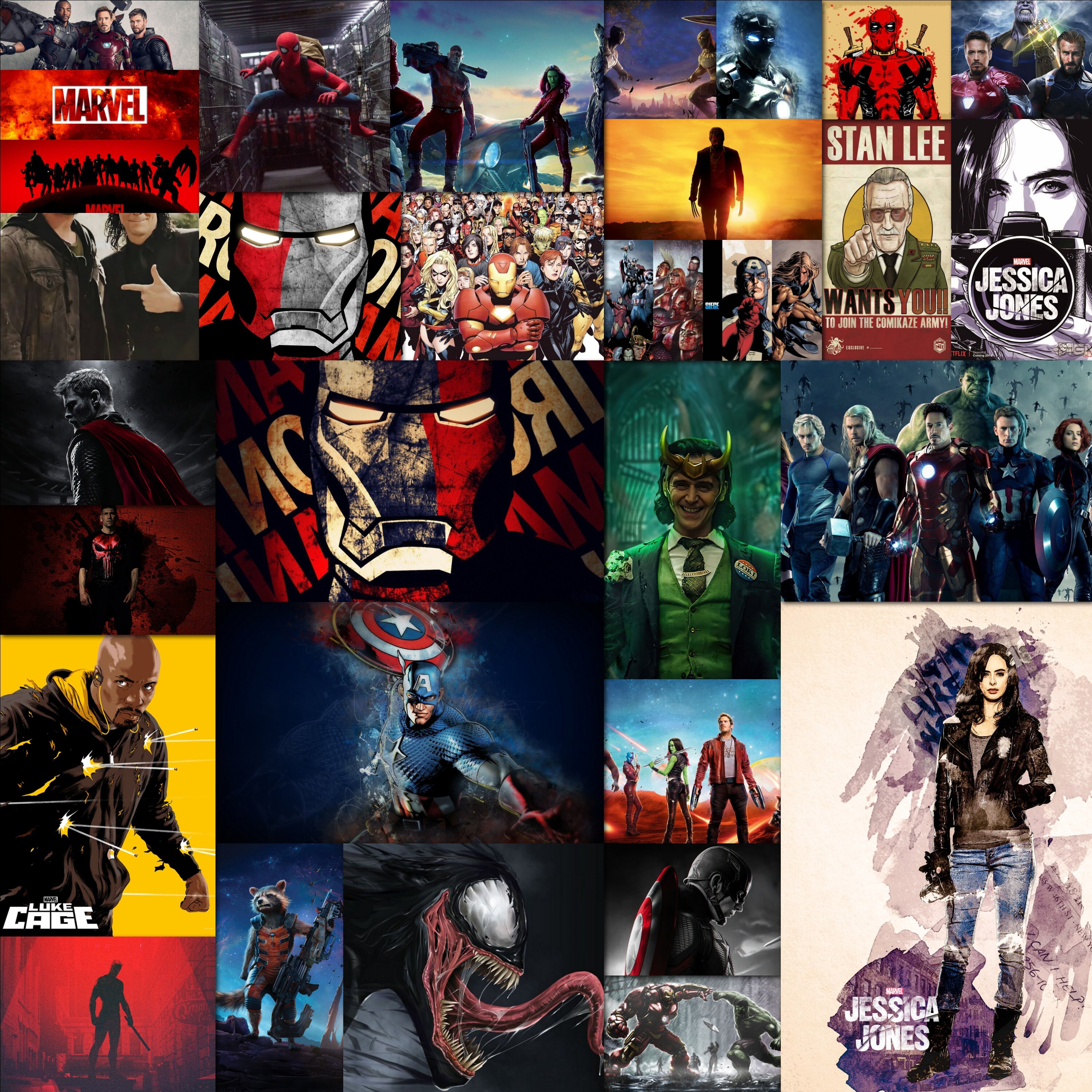 Marvel Wall Collage Kit Wall Decor Marvel Comics Art Etsy