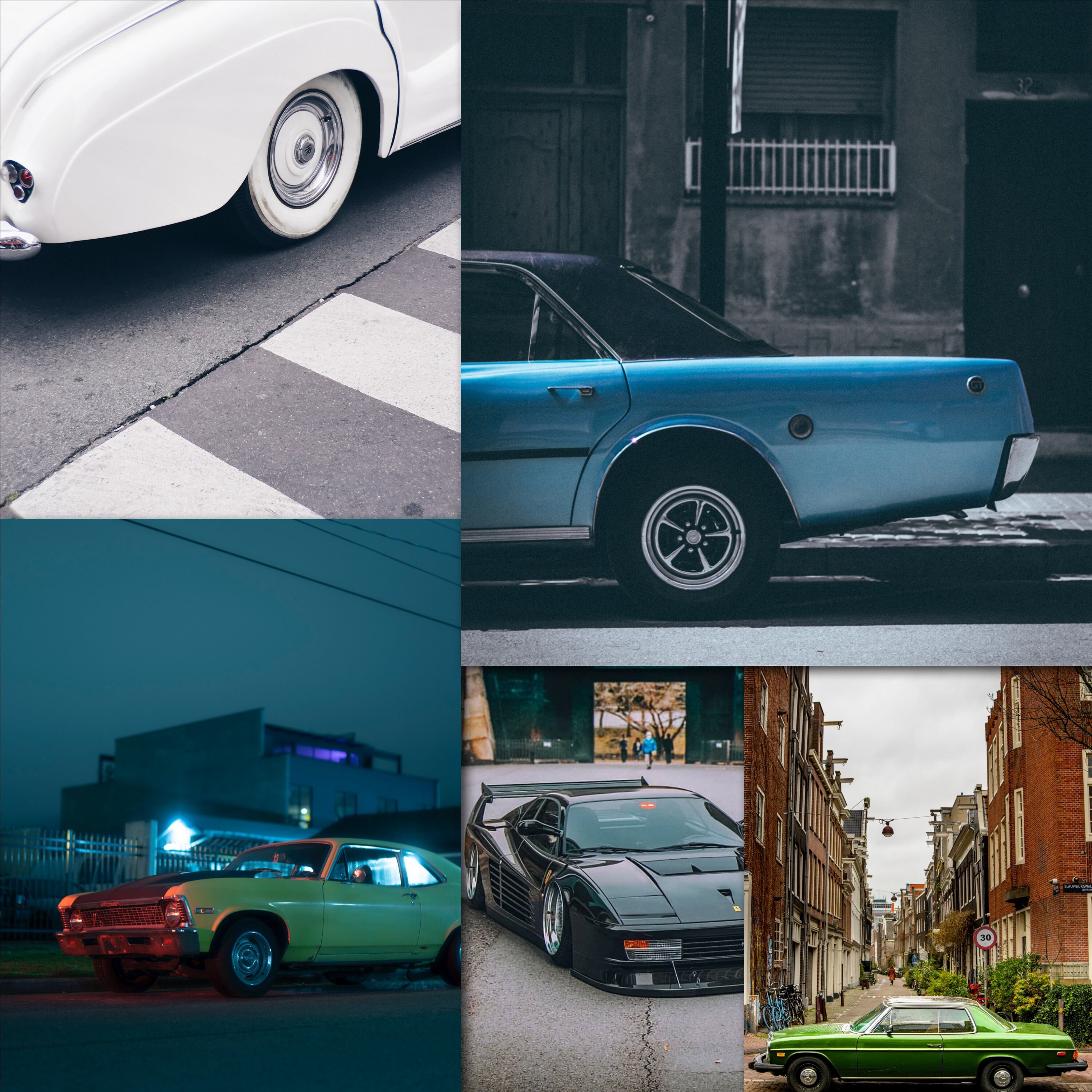 Vintage Car Prints Collage Kit Vintage Car Photos Retro Etsy