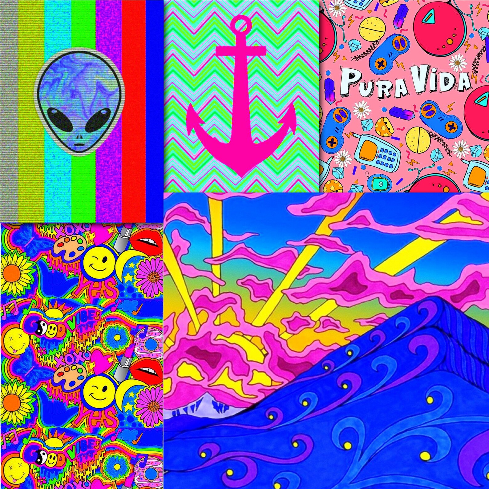 Indie Wall Collage Kit Indie Room Decor Aesthetic Indie