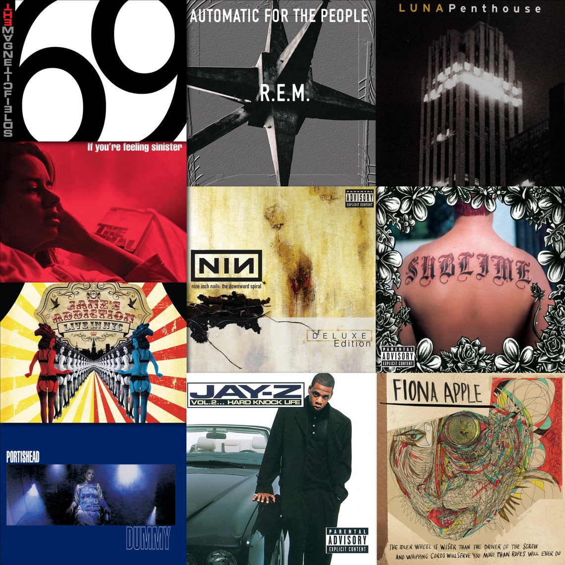 Album Cover Wall Collage Kit 90s Music Wall Art Album Covers | Etsy