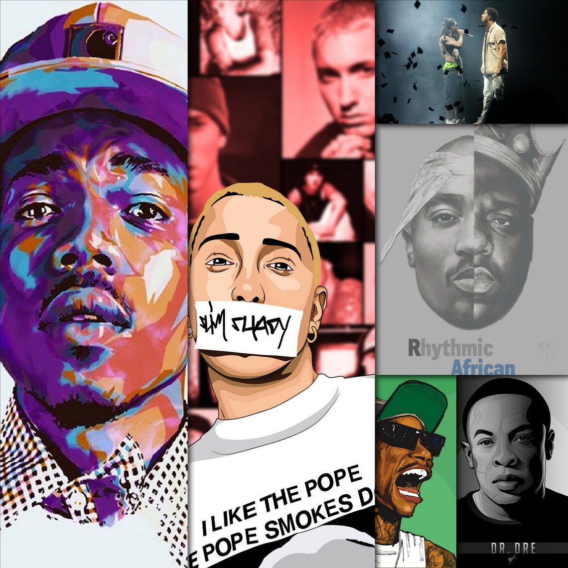 Hip Hop Wall Decor Rap Wall Art Street Art Rhythmic African Etsy