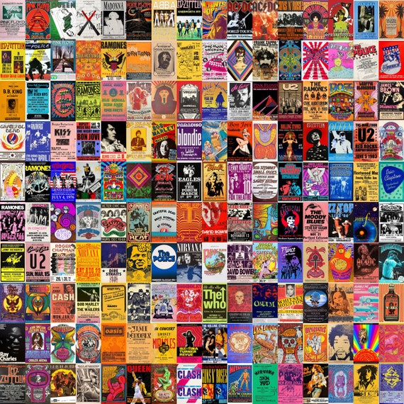Vintage Concert Posters Band Posters Vintage Rock Concert Etsy