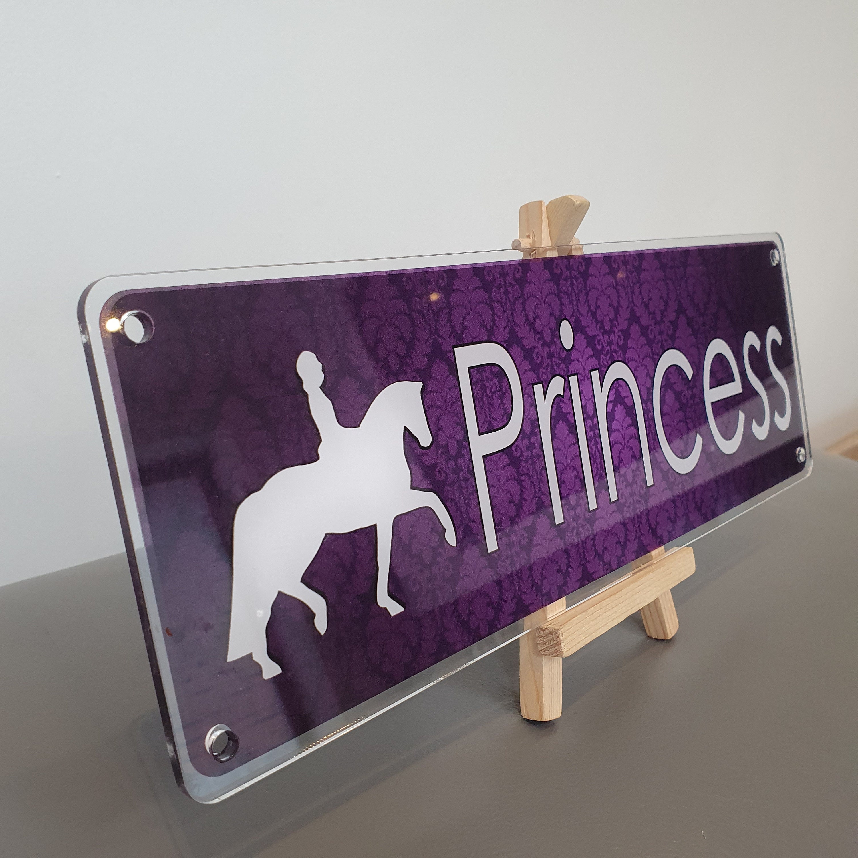 Tags4Nags Design bois clair avec écriture noire Plaque nominative cheval/ poney/plaque/cadeau/écurie personnalisée - France