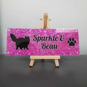 Signo de nombre de gato Ragdoll personalizado, placa de jardín, 14 colores de fondo, regalo de buzón para amante/propietario de gato- Tags4Nags