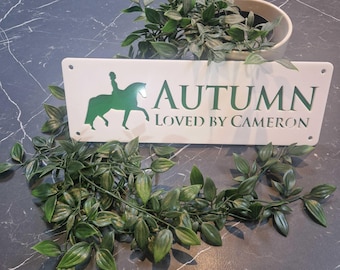 Customisable Horse Stable Name Sign, Laser Cut Door Plaque, Personalised Stall Sign