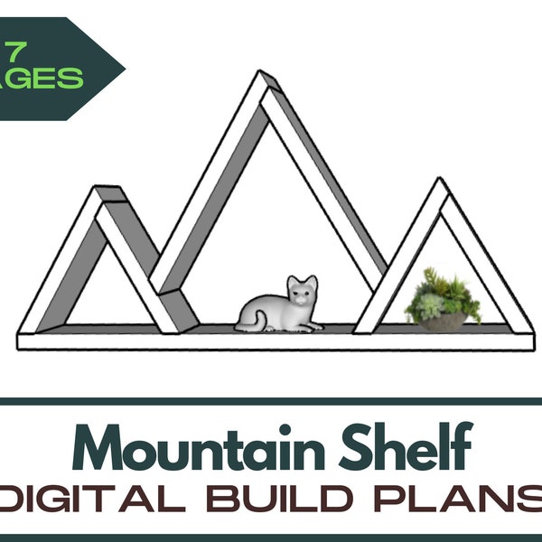 DIY Mountain Shelf Plans - Digital Woodworking Shelf Plans - Mountain Shelf Digital Woodworking Plans - DIY Shelf Plans