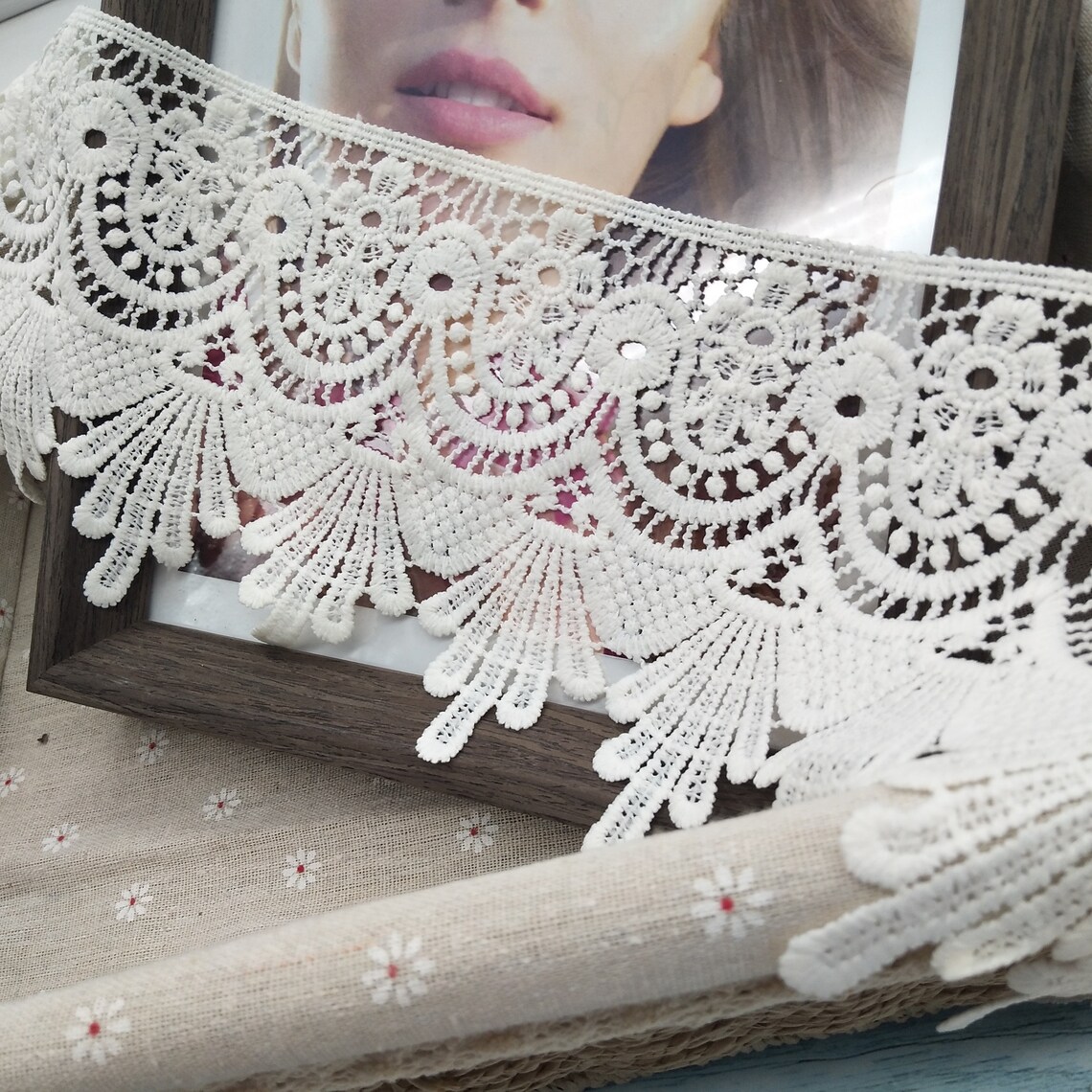 Wide Scallop Lace Trim sewing lace trim white polyester Etsy