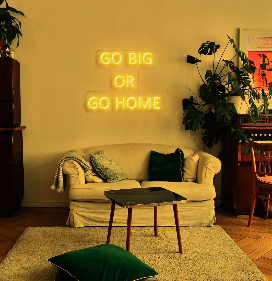 Go Big or Go Home Neon Sign Homeroom wall décor LED Neon | Etsy