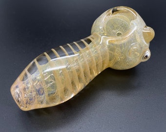 Fumed Heady Glass | Thick Glass Pipe | Color Changing Heady Glass | Twisted Spiral Tobacco Pipe | Gifts for Her | Girly Glass Pipe
