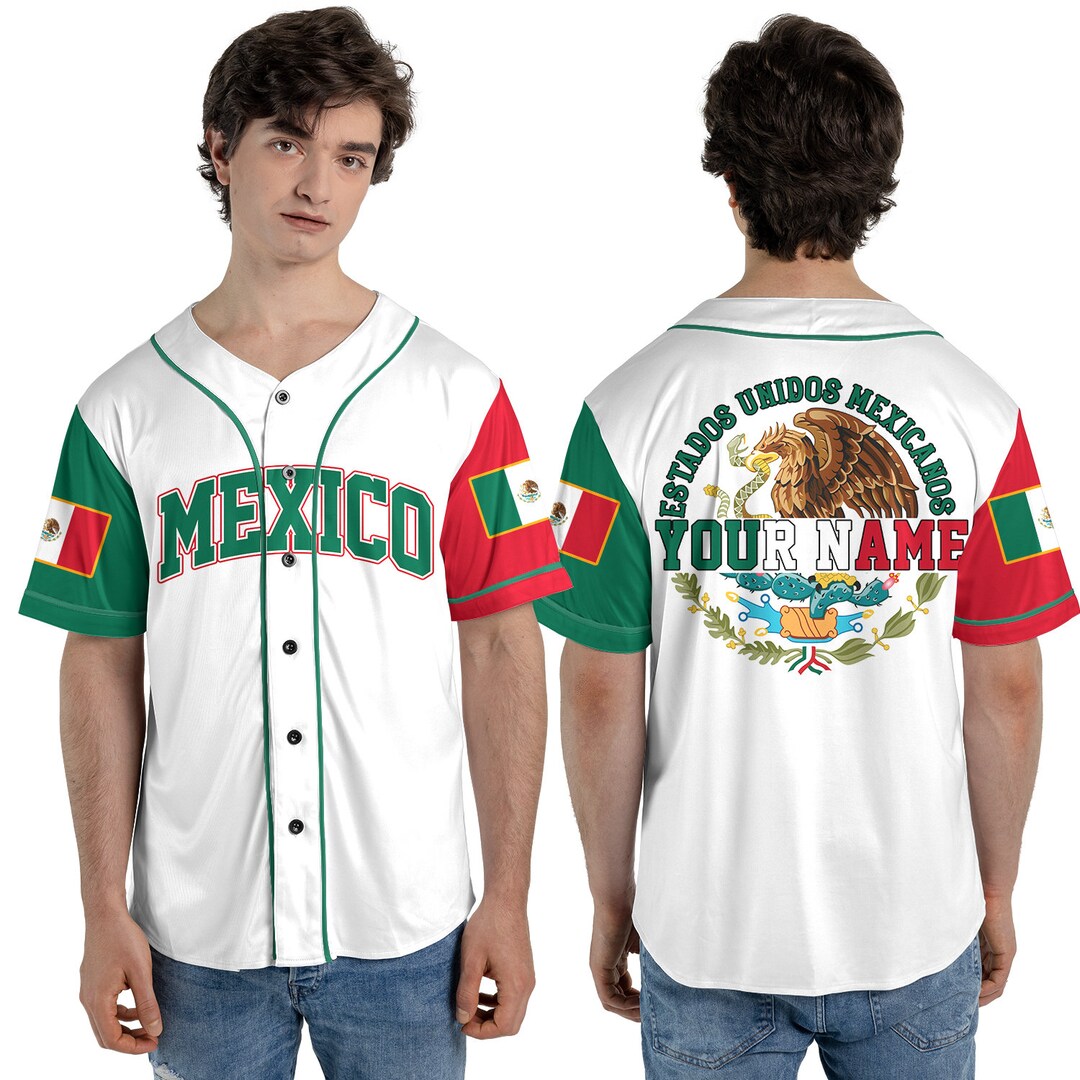 Personalization Mexico Baseball Jersey Custom Jersey Mexican Etsy