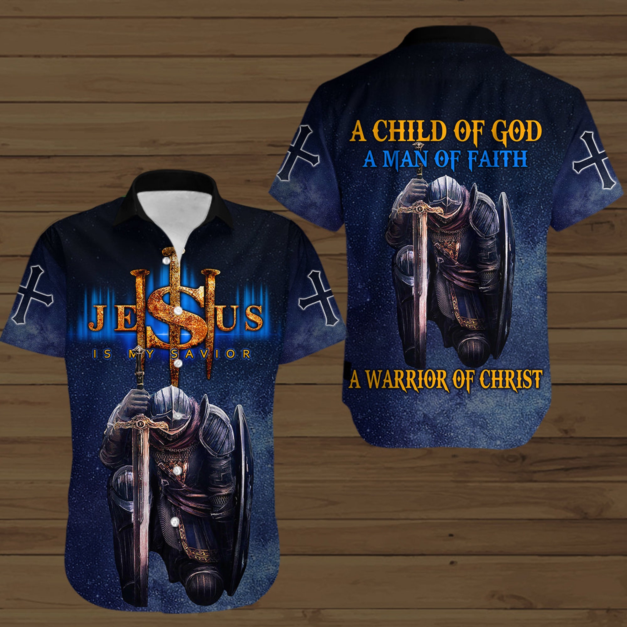 Discover Jesus Is My Savior A Child Of God A Man Of Faith A Warrior Of Christ Hawaii Style Shirt