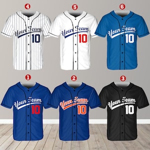Personalized Light Blue Baseball Jersey With White Piping