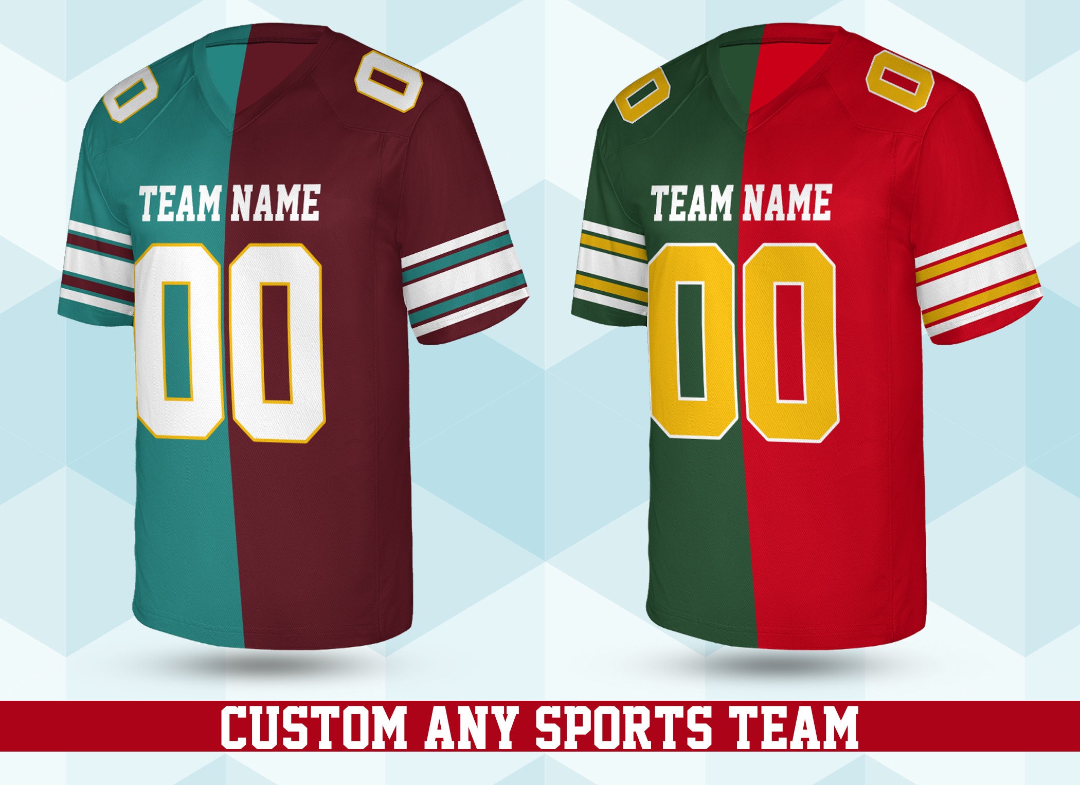 Greater Half Custom Team USA Football Jersey