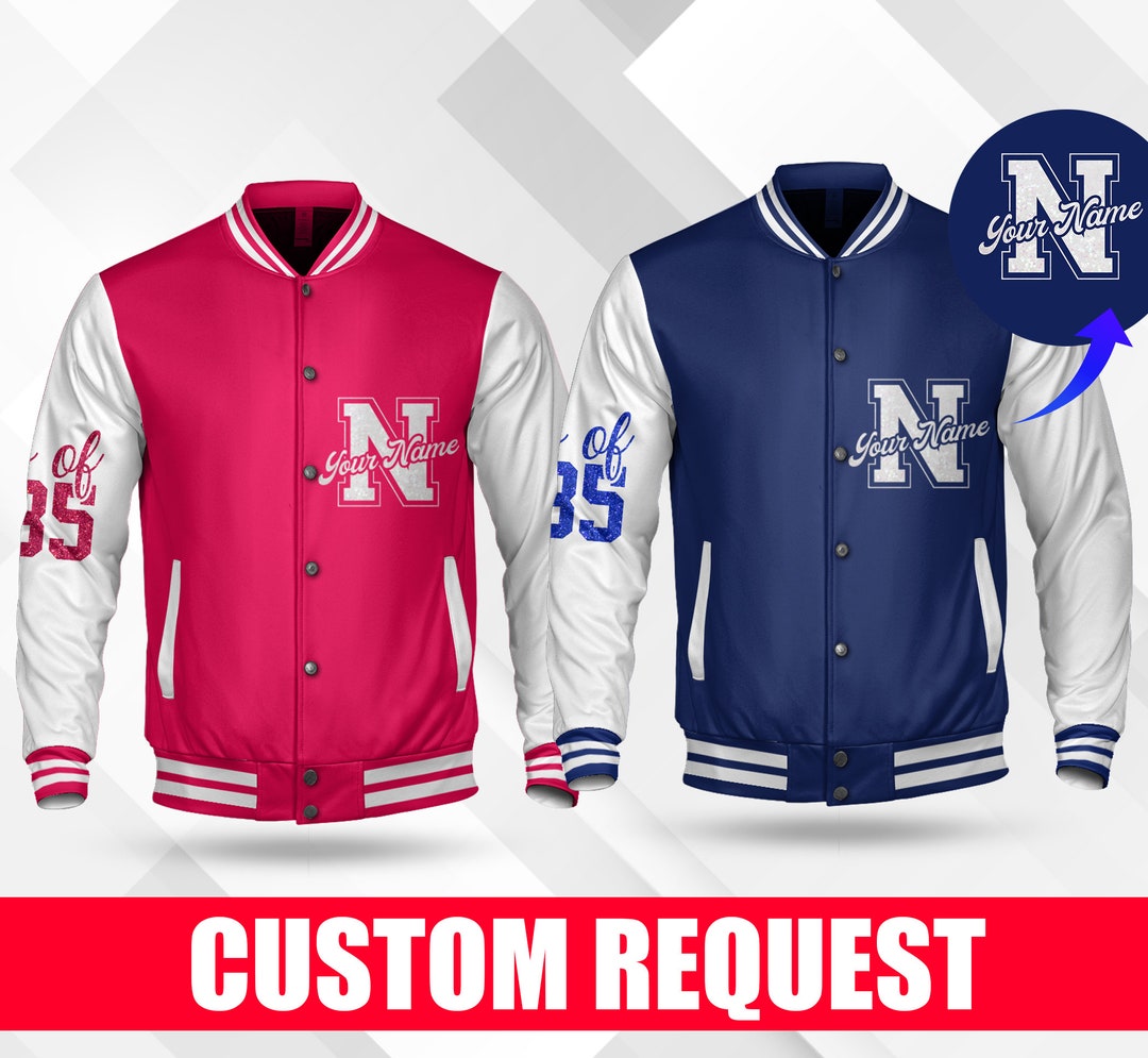 Custom Any Request, Personalization Baseball Varsity Jacket, Game Day ...