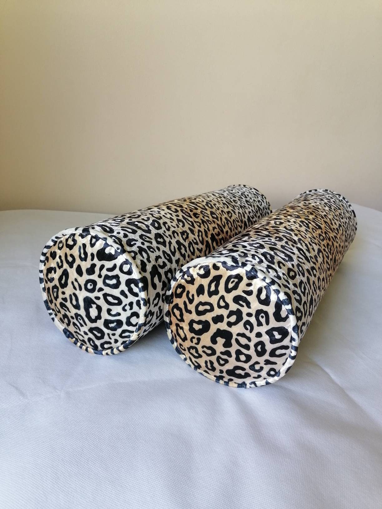 leopard bolster pillow