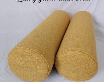 poduszka lniana na wymiar/twarda poduszka/naturalna tkanina/długi pokrowiec na wałek/ozdobny wałek/pokrowiec na wymiar/tkanina lniana/duży wałek 10x80
