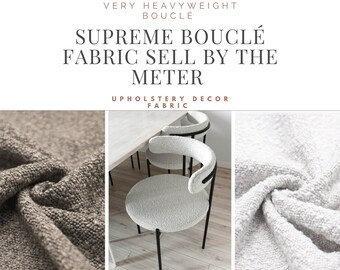 Boucle sold by the meter/upholstery bouclé/home decor fabric/quality bouclé fabric/furniture bouclé/fabric for chair/sofa heavyweight bouclé