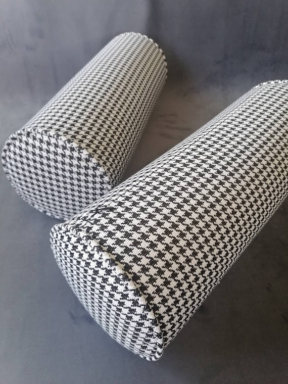 any size custom bolster/retro pillow/headboard/daybed sofa cushion/classic woven/customized pillow/Houndstooth black&white/extra long pillow