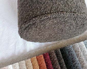 8"round boucle bolster/decor pillows/bedsi de bolster/sofa pillow/headboard/designer boucle pillow/firm®foam insert/brown boucle bolster