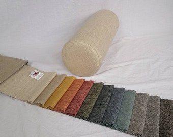 Poduszka o niestandardowym rozmiarze/okrągła poduszka lniana/lniana poszewka na poduszkę/poduszka z mocnym podparciem/lniany pokrowiec na wałek/naturalny len/długi pokrowiec/poszewka 10"x72"